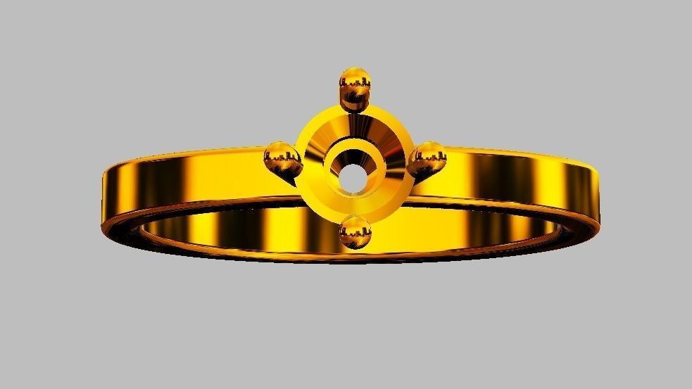 4mm Engagement Ring 3D print model_10