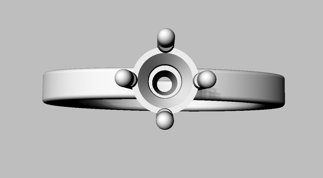4mm Engagement Ring 3D print model_21