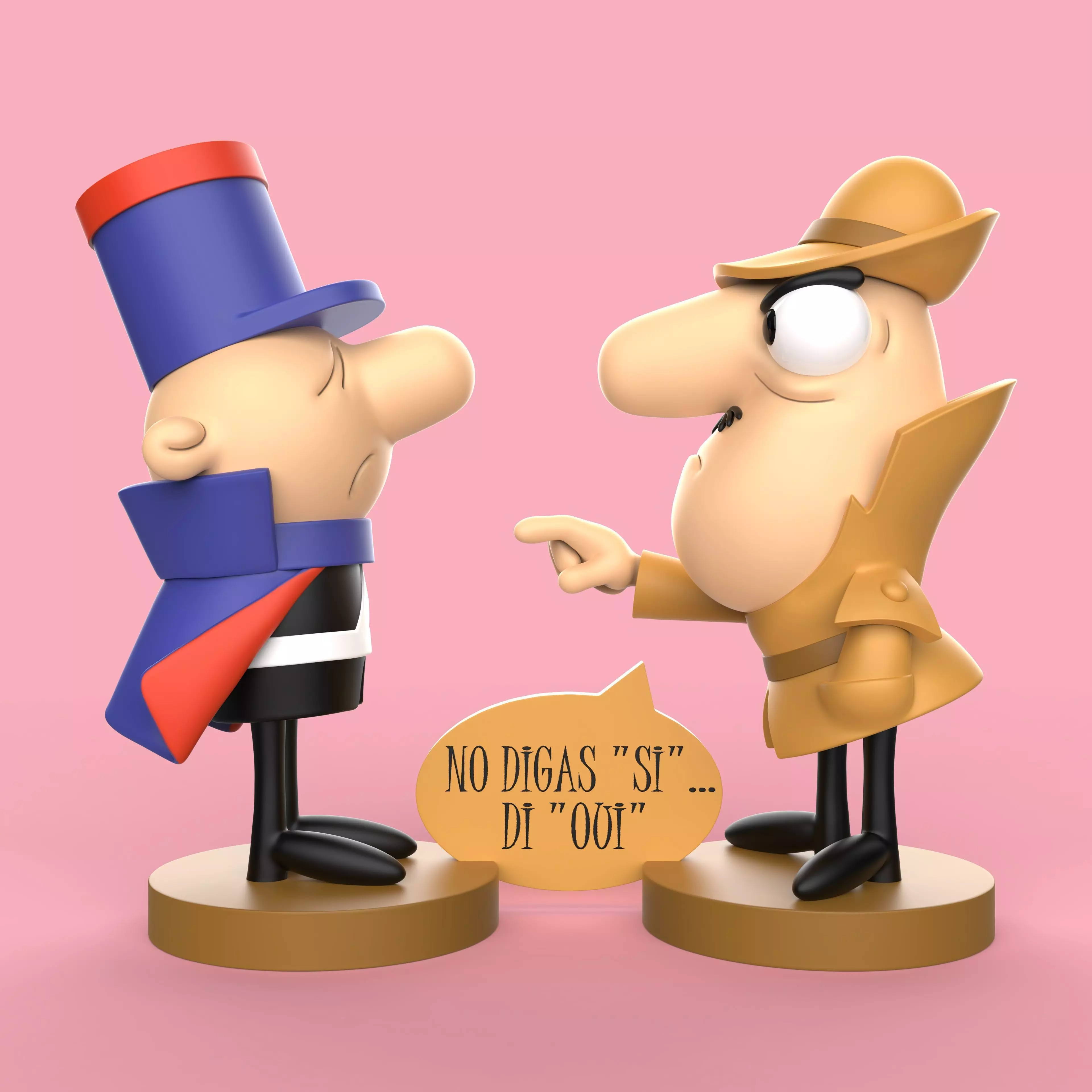 INSPECTOR CLOUSEAU Y SARGENTO DODO 3D print model_0