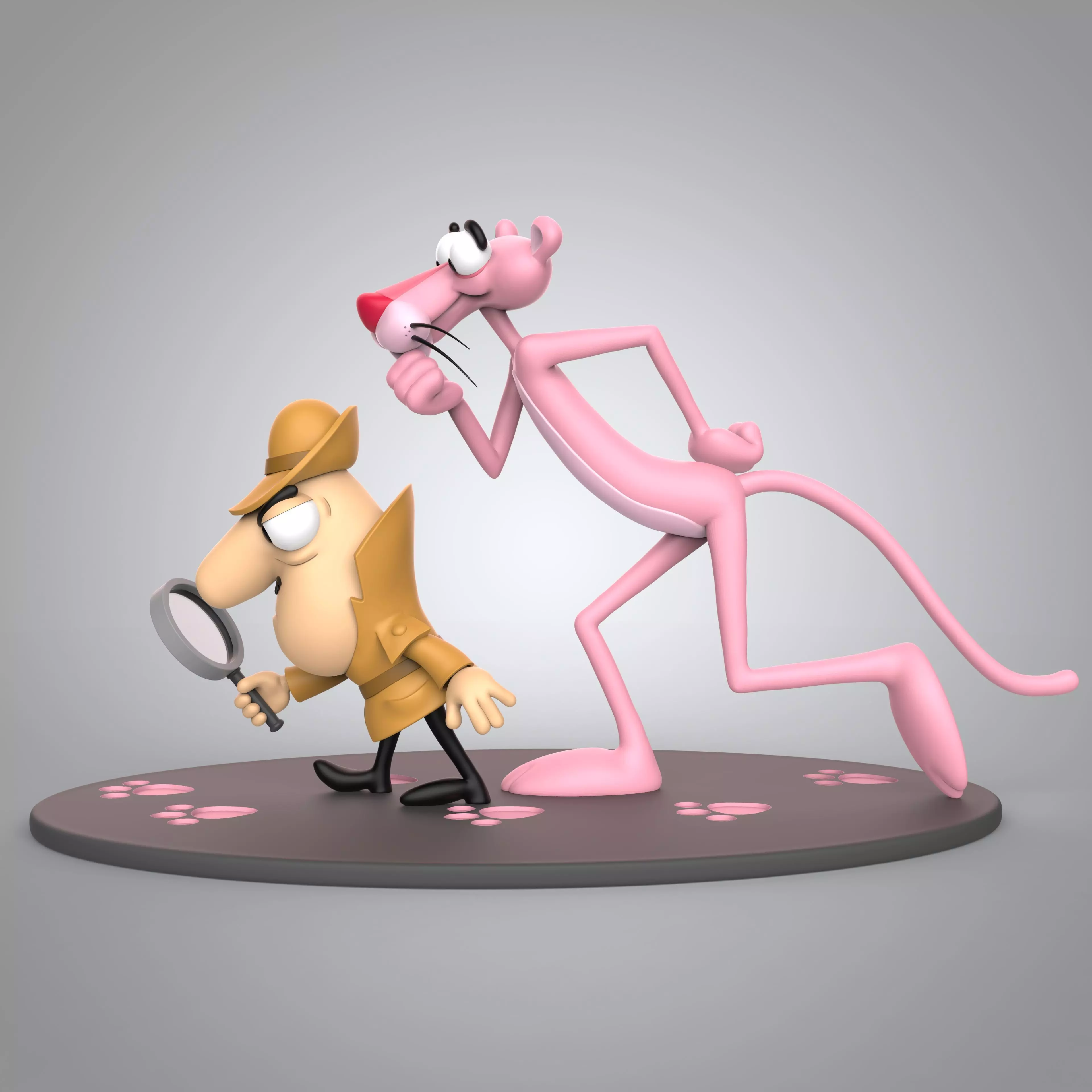 THE PINK PANTHER AND INSPECTOR 3D print model_0