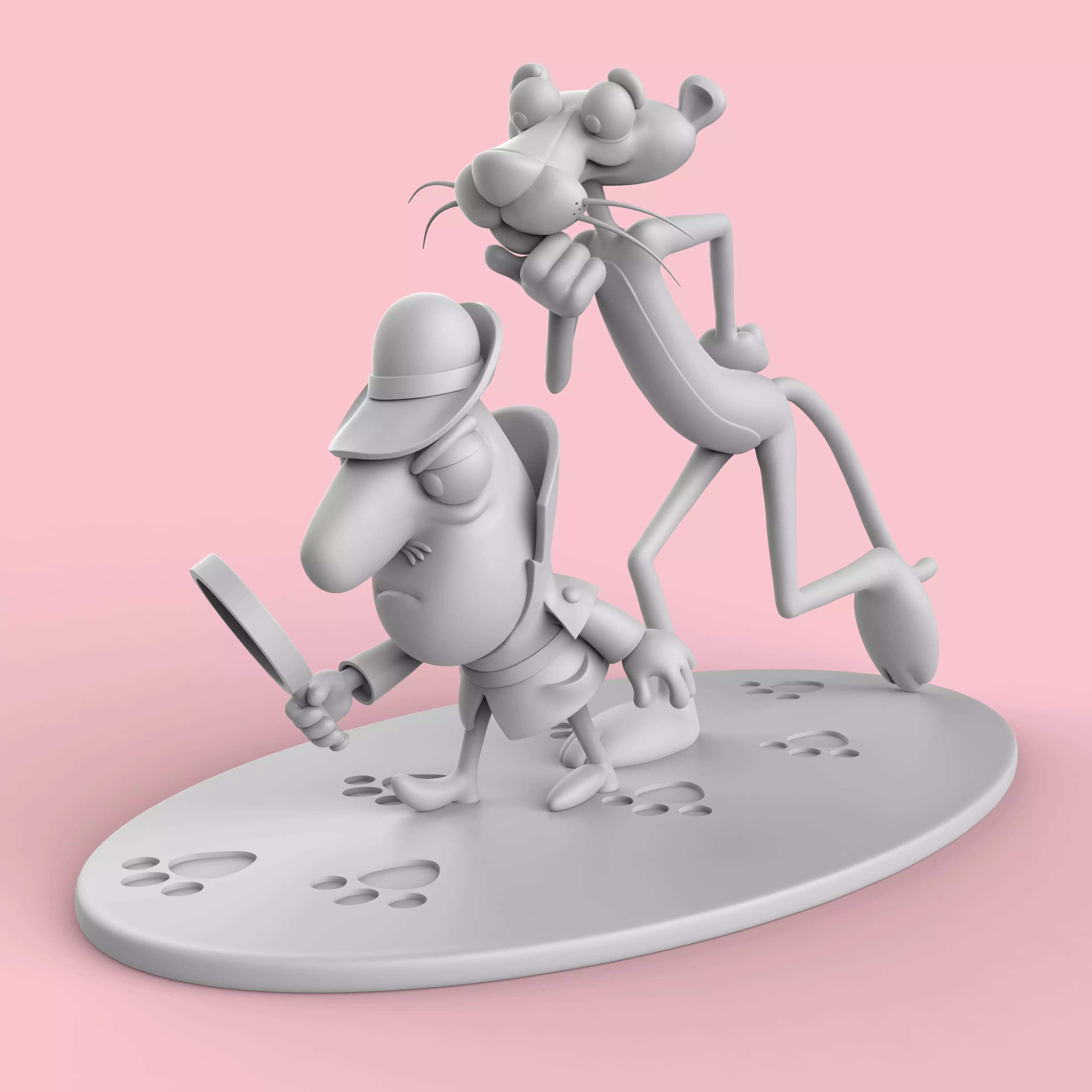 THE PINK PANTHER AND INSPECTOR 3D print model_4