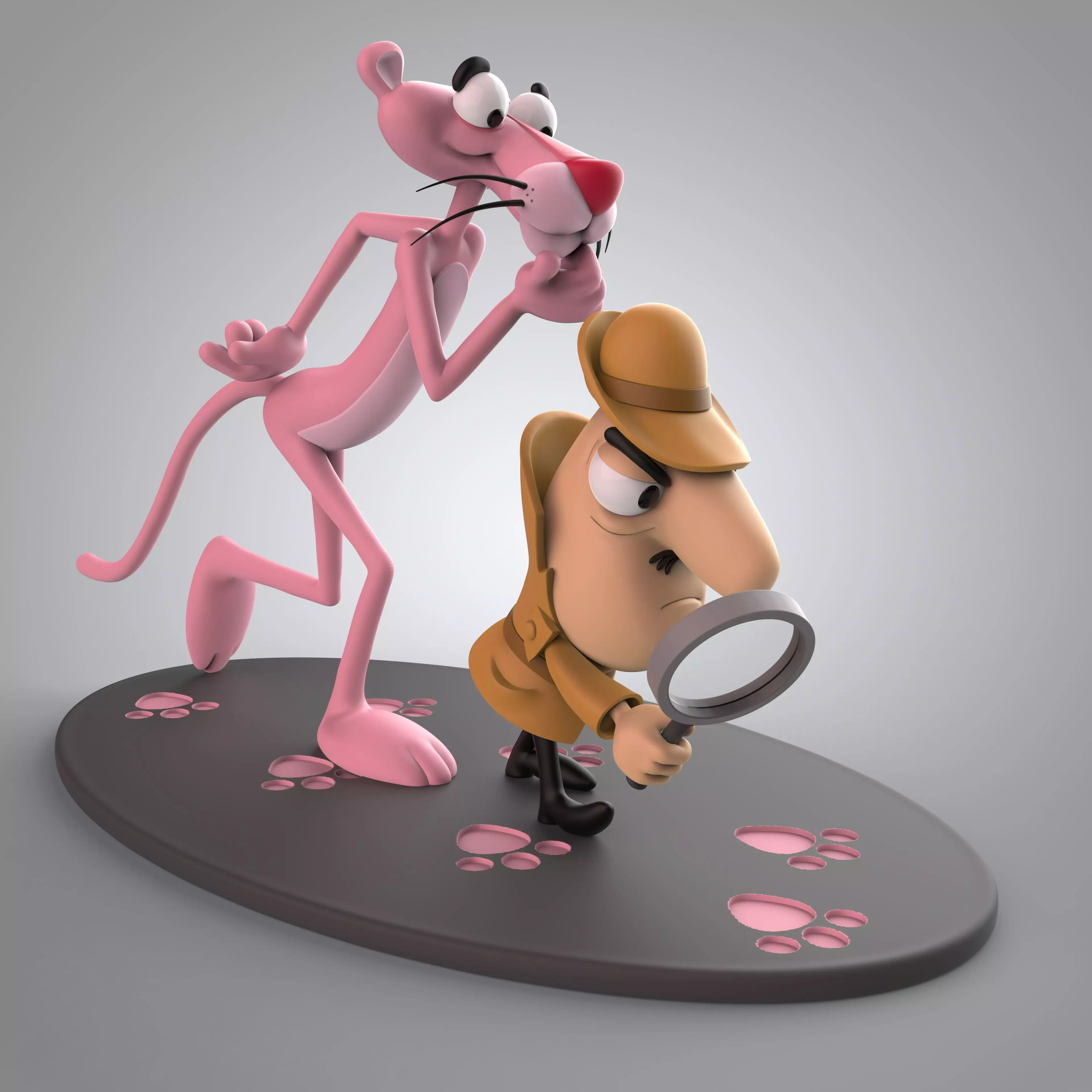THE PINK PANTHER AND INSPECTOR 3D print model_2