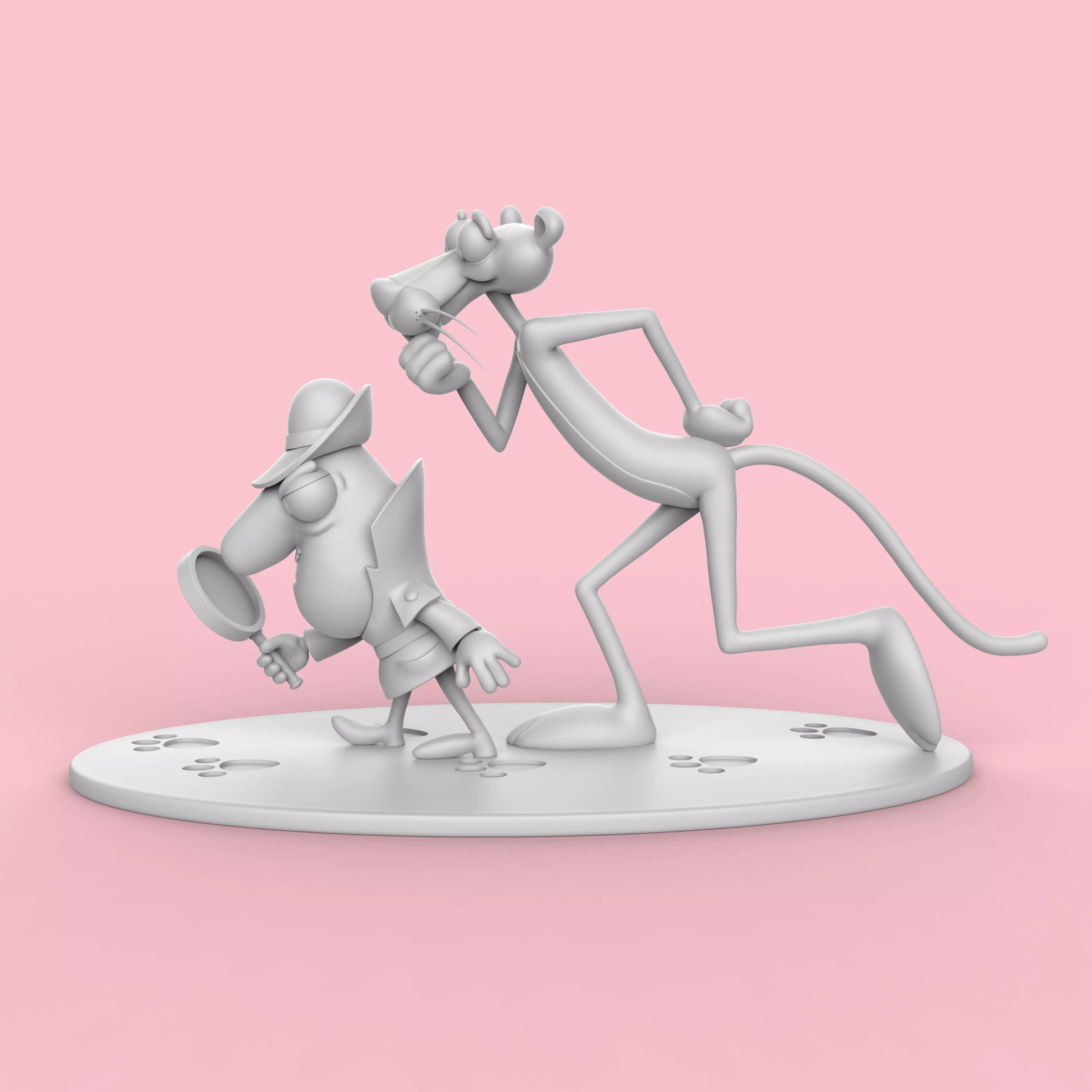 THE PINK PANTHER AND INSPECTOR 3D print model_5