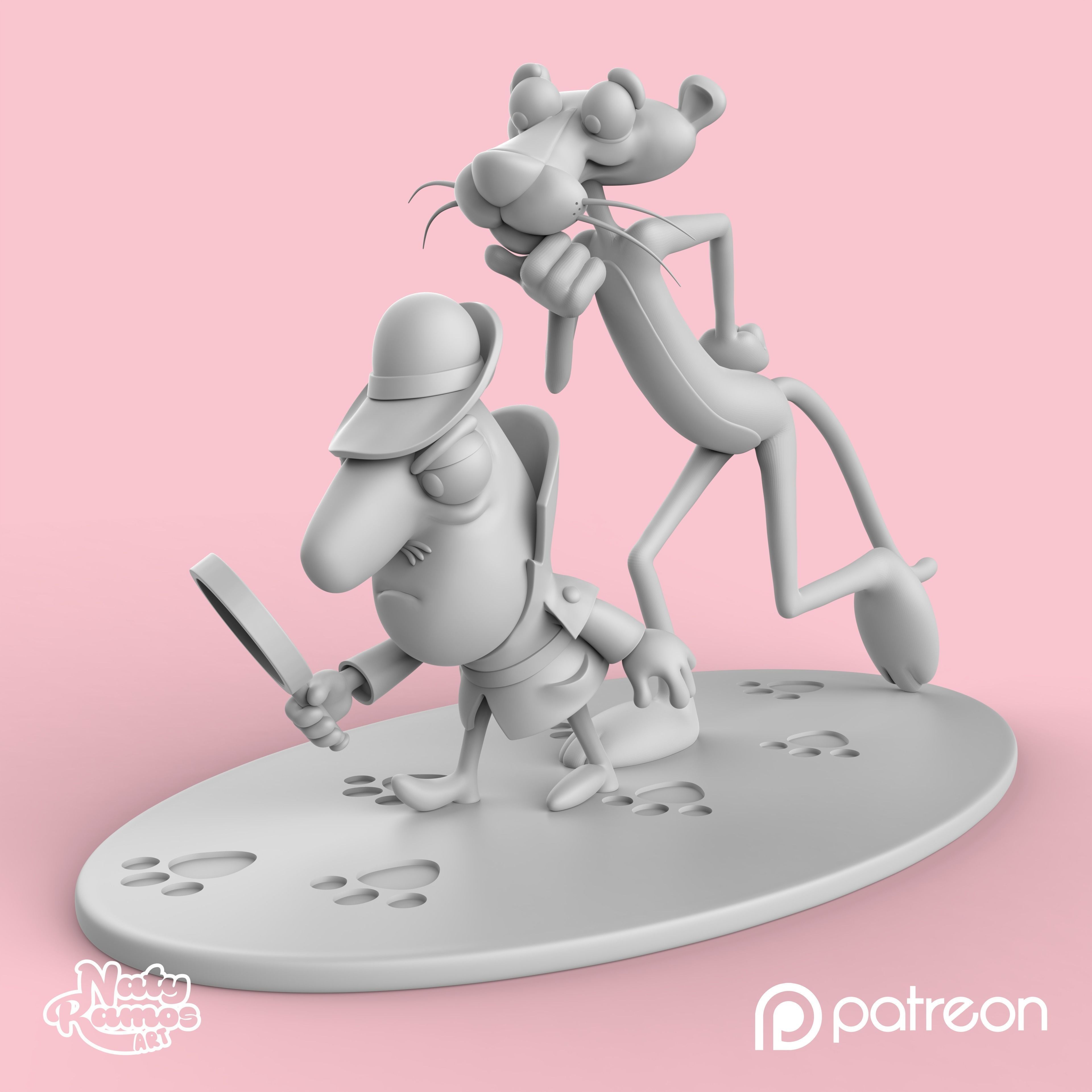 THE PINK PANTHER AND INSPECTOR 3D print model_3