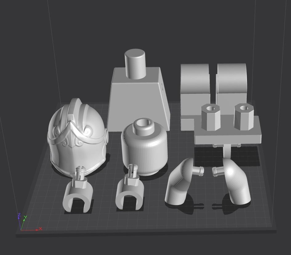 RED KNIGHT FORTNITE bricks  3D print model_3