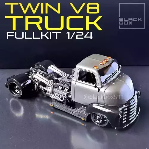 TWIN V8 TRUCK FULL MODELKIT 1-24th 3D print model