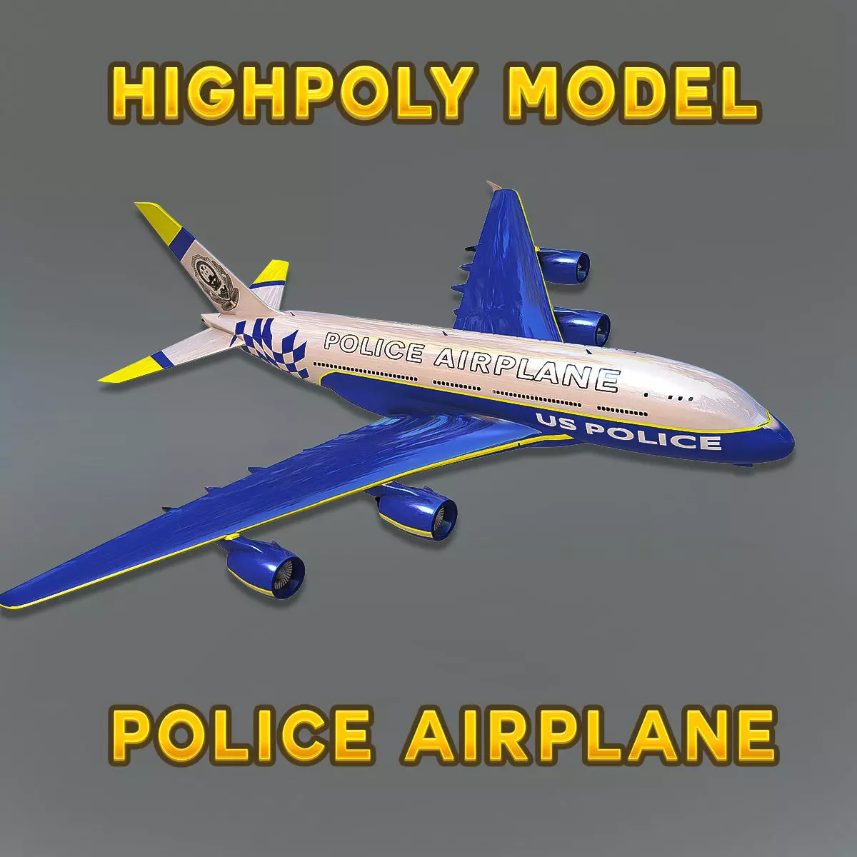 Elite Police Aircraft 3D Model 3D model_0