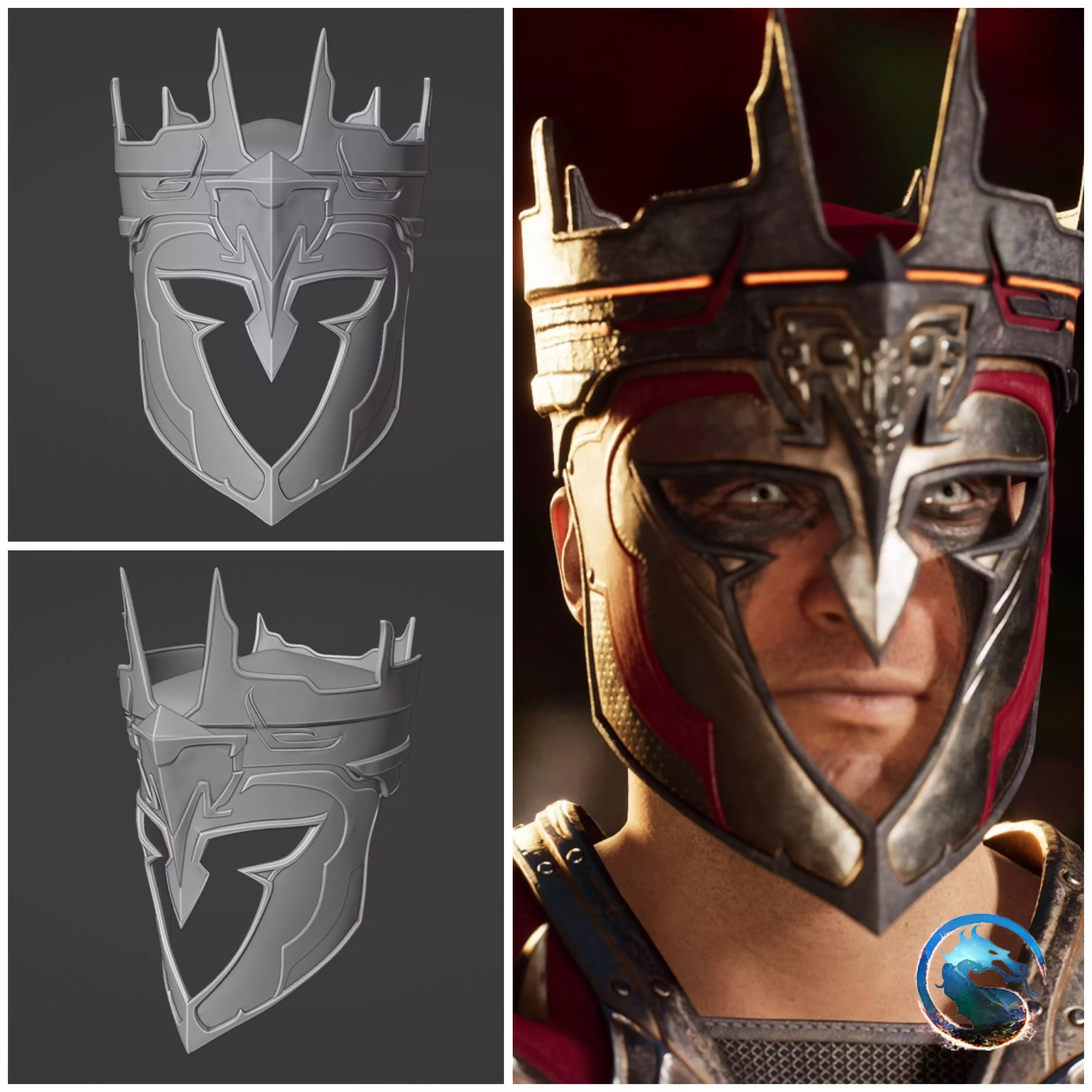 Reiko helmet from MK1 - Dressed to Kill 3D print model_0