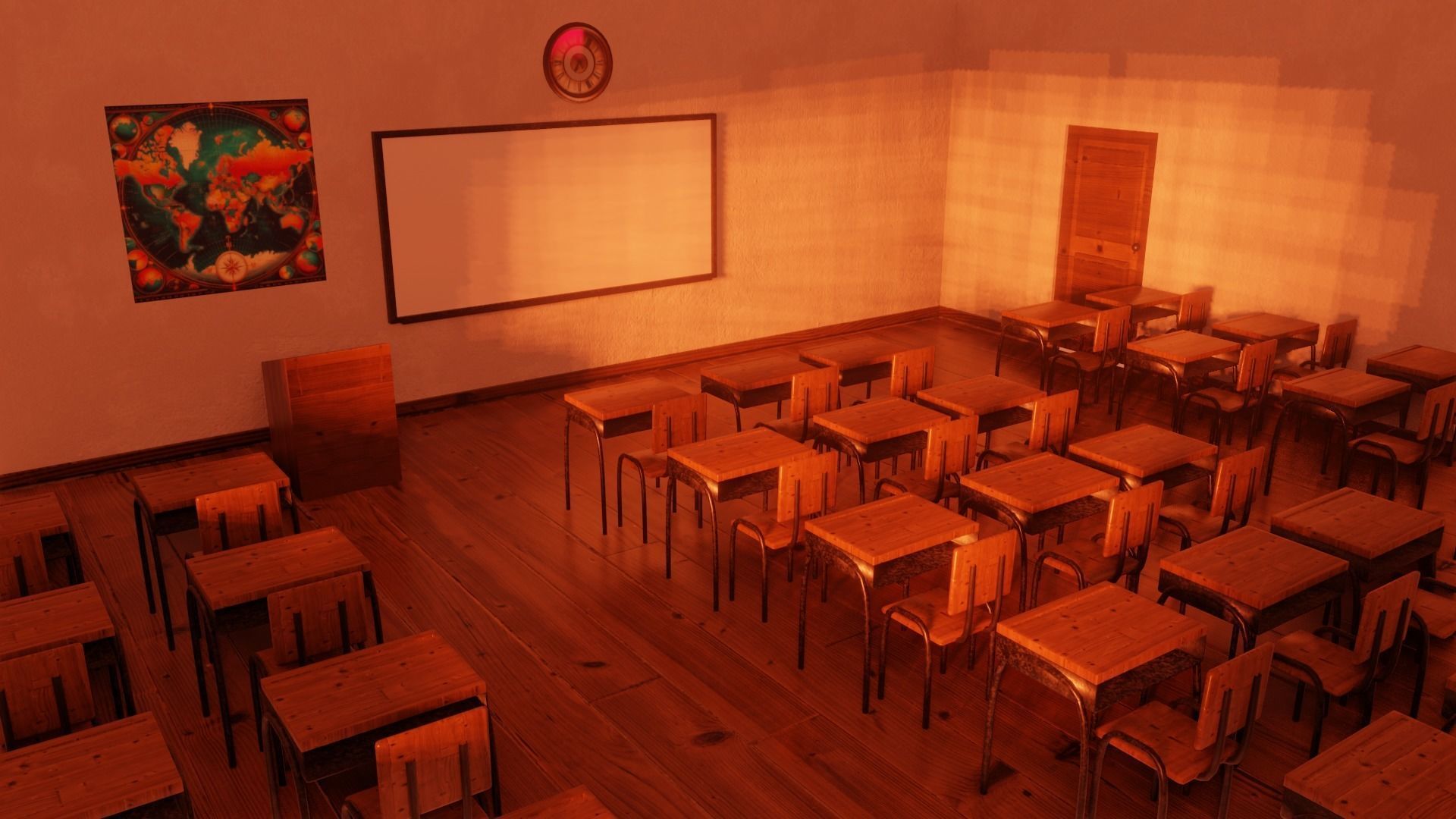 Class room Free 3D model_2