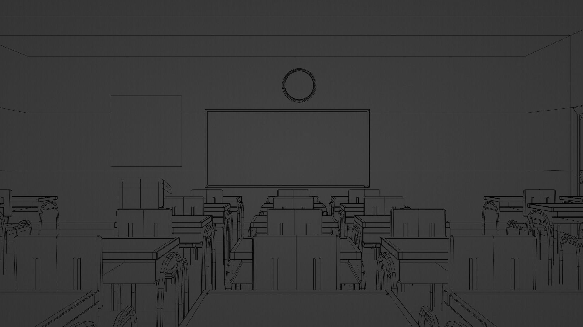 Class room Free 3D model_6