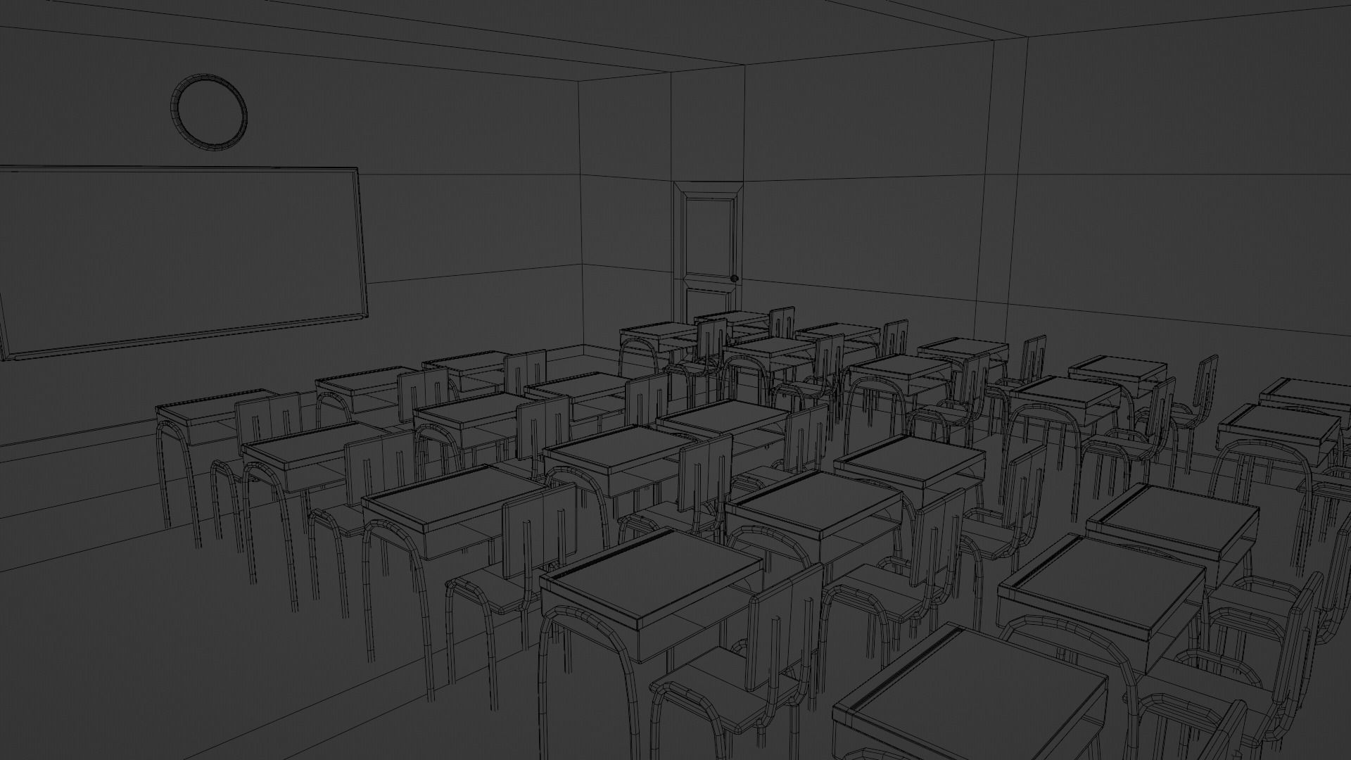 Class room Free 3D model_3