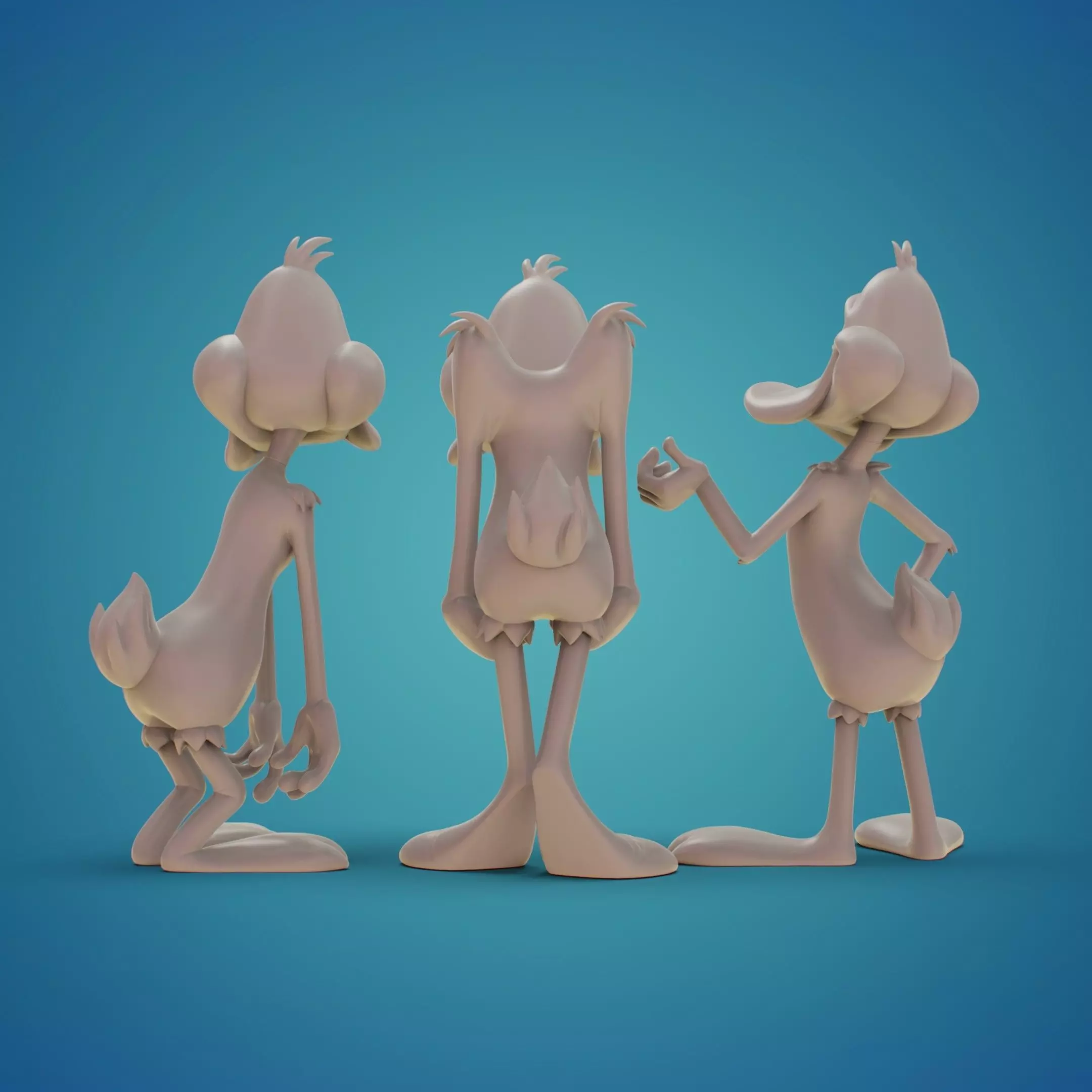 DUFFY DUCK x 3 3D print model_9