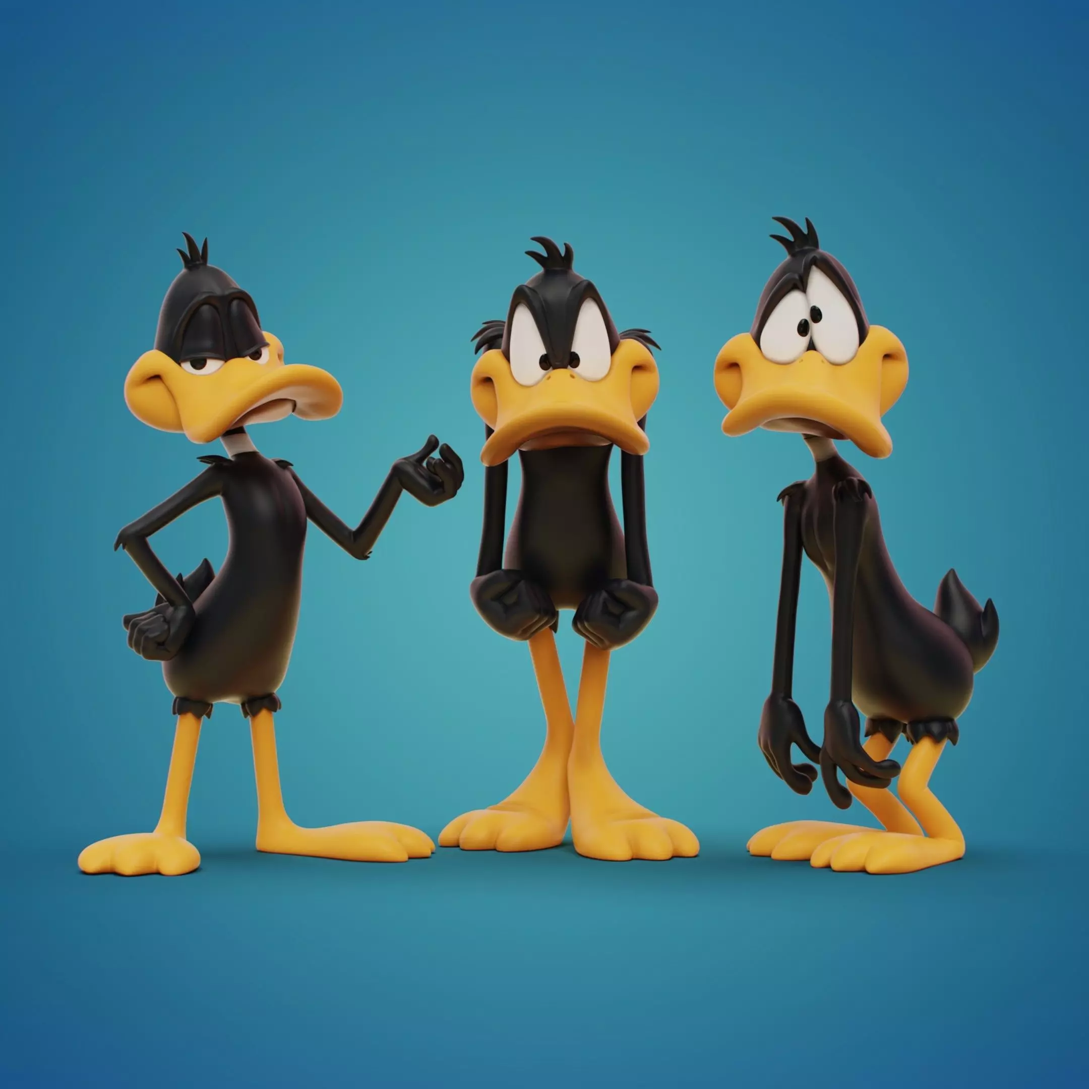 DUFFY DUCK x 3 3D print model_0
