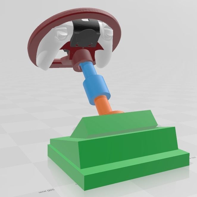 PS5 Dualsense Simulated Racing Steering Wheel 3D print model_1