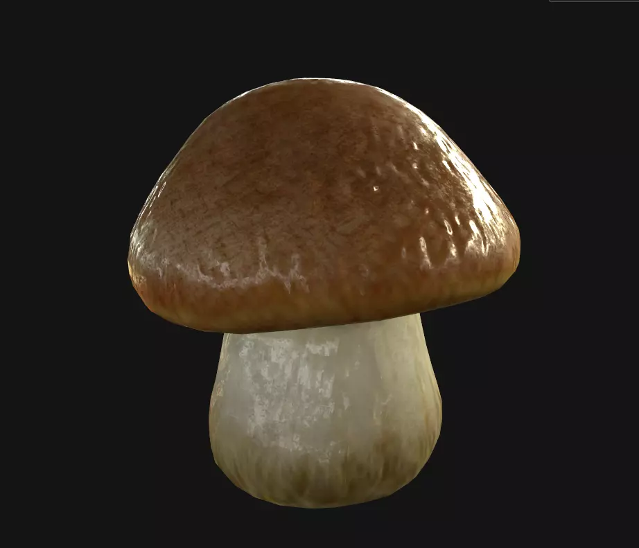Small Brown Mushroom Low-poly 3D model