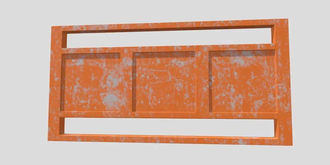 Porton de Garage - Gate Low-poly 3D model_0