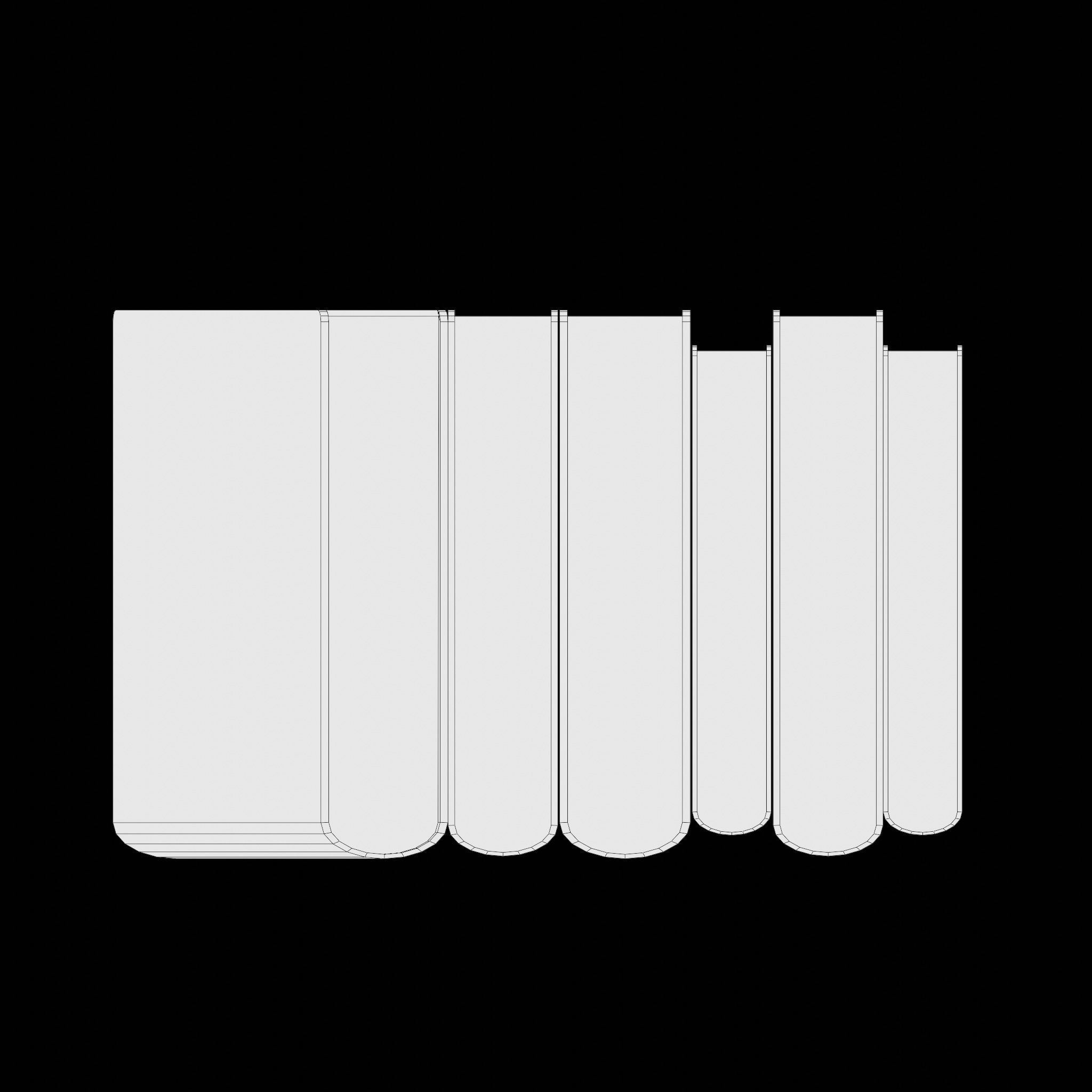 Old Books Low-poly 3D model_9