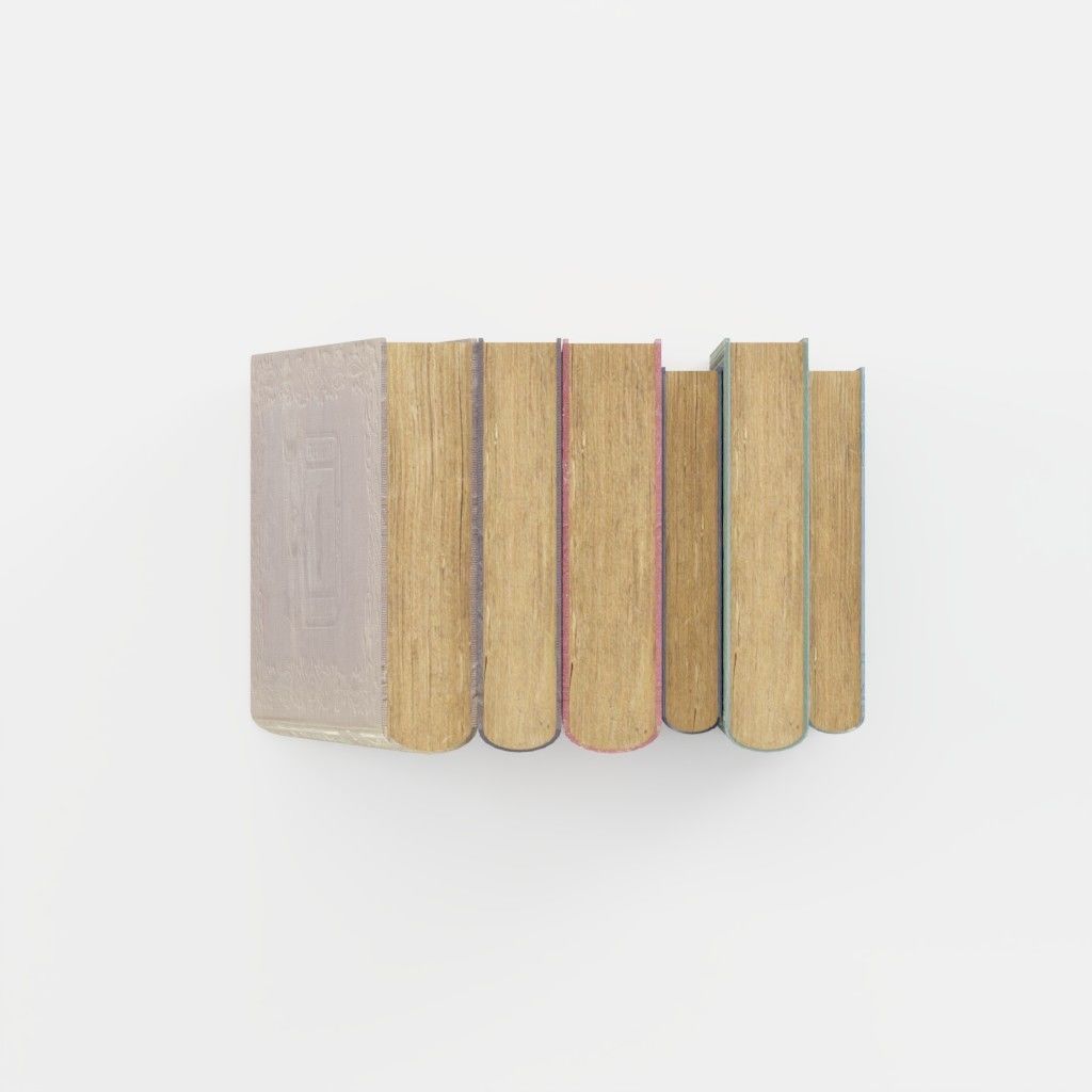 Old Books Low-poly 3D model_2