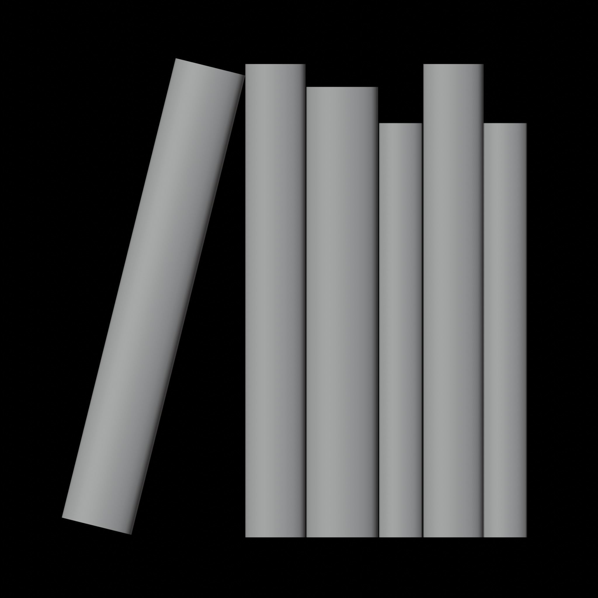 Old Books Low-poly 3D model_4