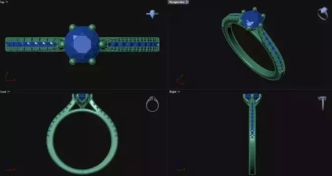 6 Prong Cathedral Engagement Ring