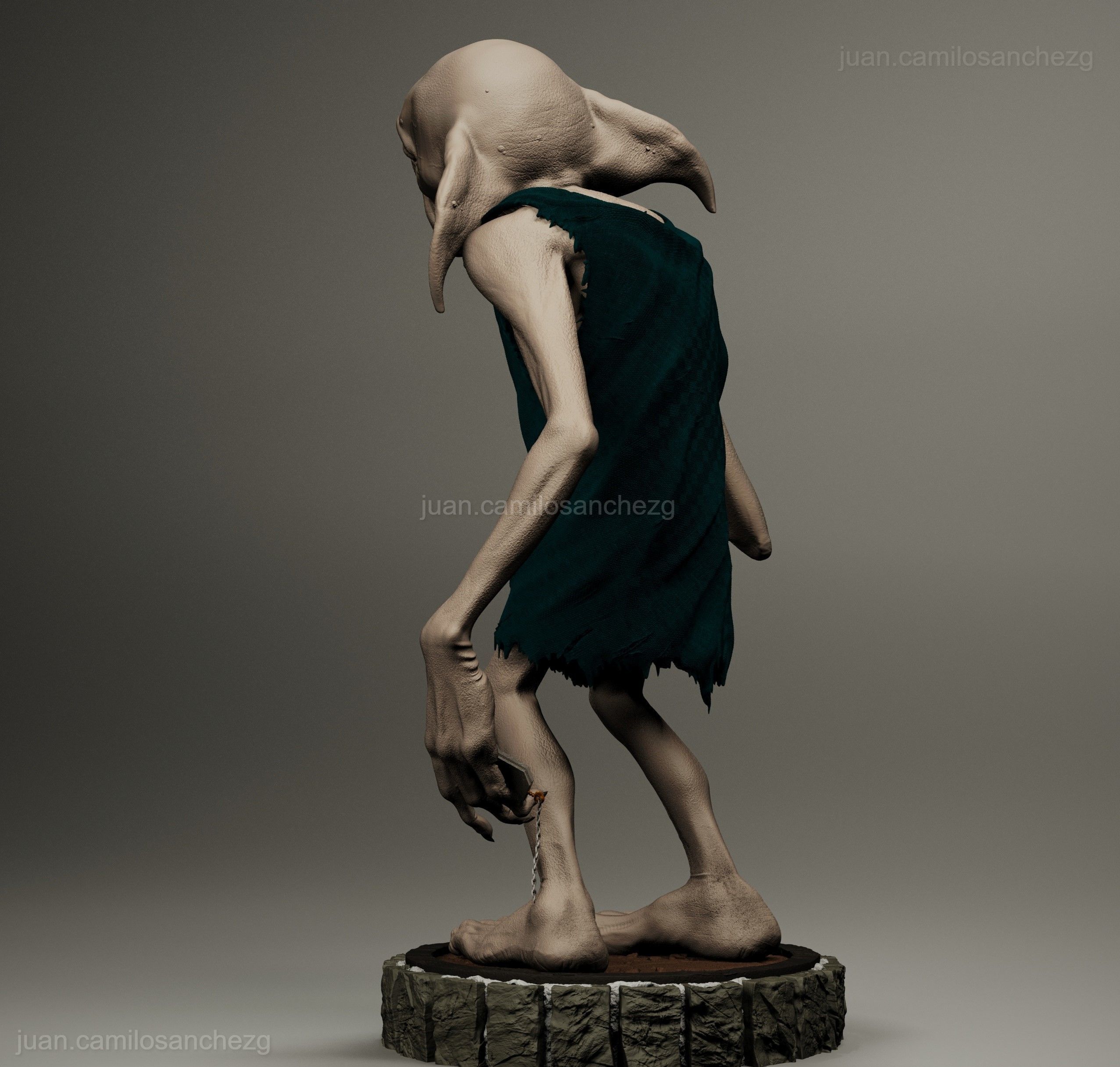 KREACHER HOUSE ELF HARRY POTTER MOVIE 3D print model_4