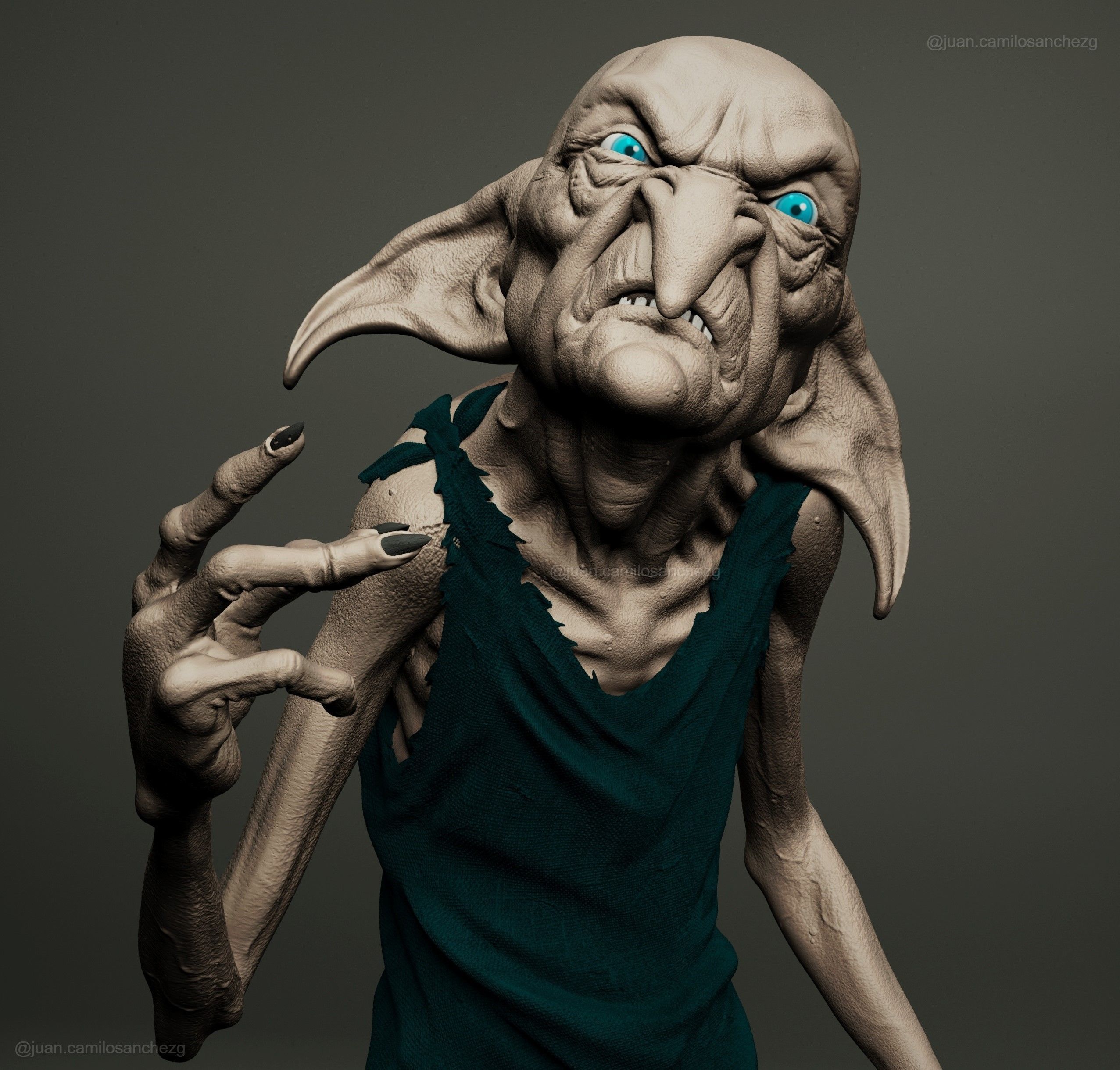 KREACHER HOUSE ELF HARRY POTTER MOVIE 3D print model_1