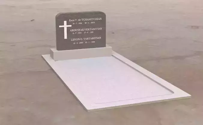 Tumba tomb stone tombstone cementerio cementery Low-poly 3D model