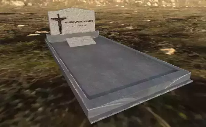 Tumba tomb stone tombstone cementerio cementery Low-poly 3D model