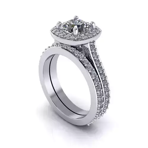 Matching Diamond Fashion Rings R50 3D print model