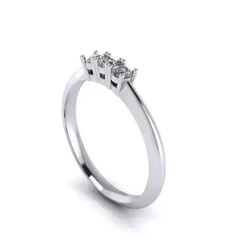 Three-stone Women Diamond Ring R108