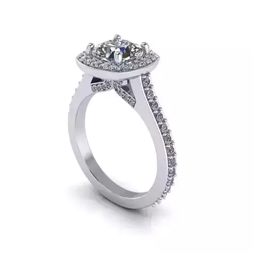 Side-stone Diamond Fashion Ring R104