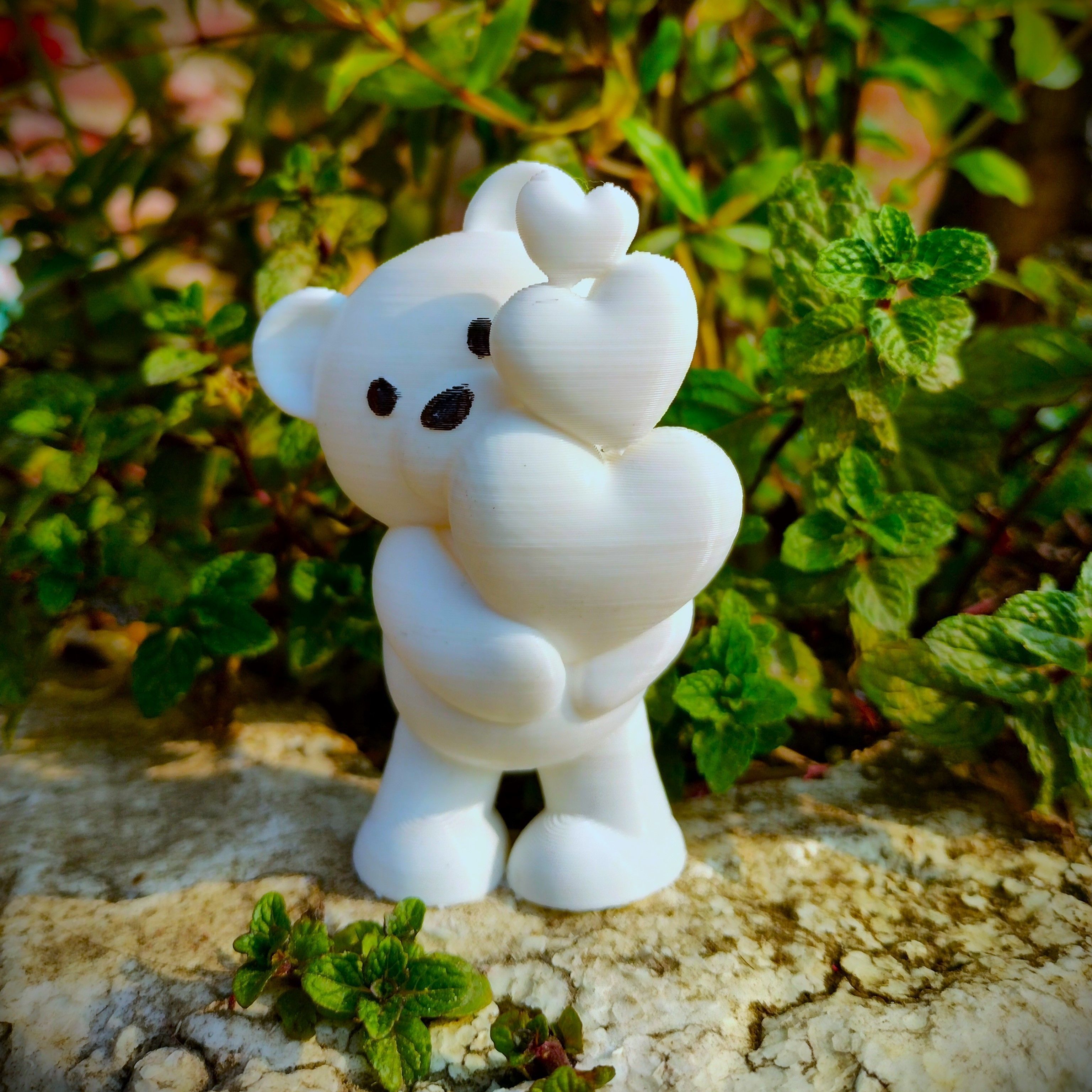 Valentines Special - Teddy Bear with Hearts 3D print model_1