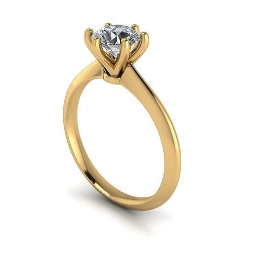 Solitaire Women Diamond  Fashion Ring R116 3D print model