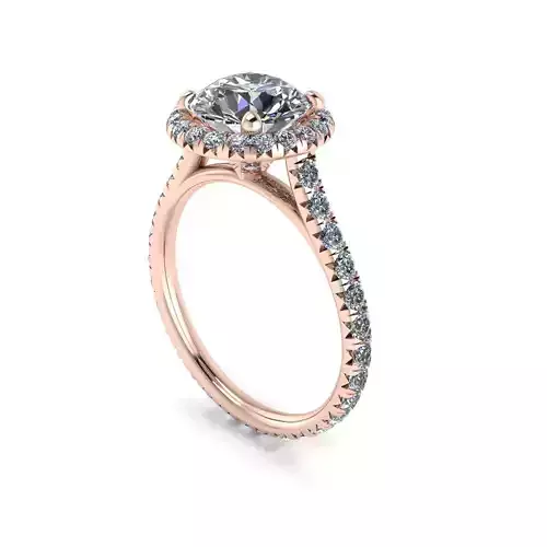 Side-stone Women Diamond Ring R100