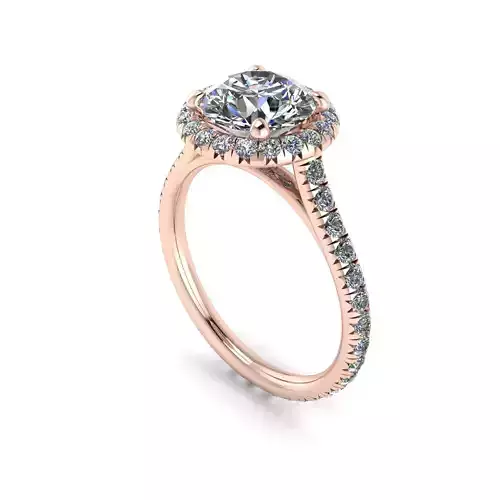 Side-stone Diamond Women Ring R101