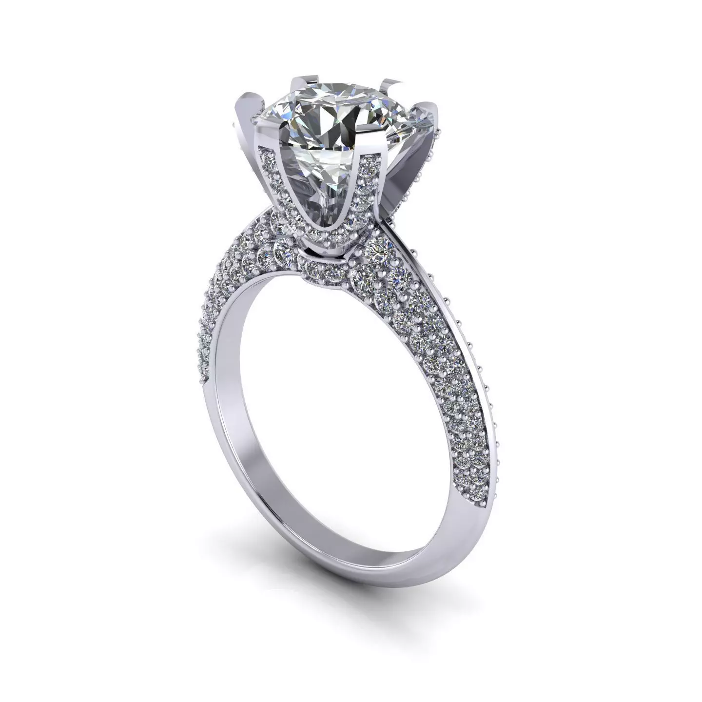 Solitaire Diamond Fashion Ring R165 3D print model