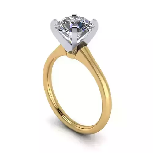 Solitaire Women Diamond Wedding Ring R160 3D print model