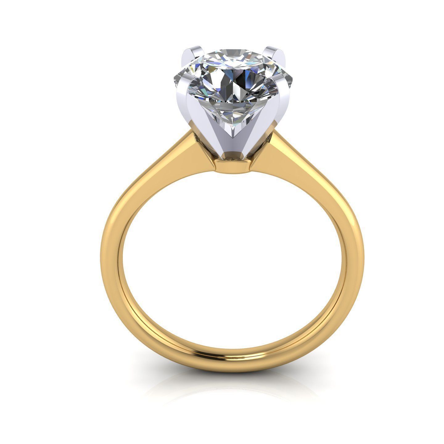 Solitaire Women Diamond Wedding Ring R160 3D print model_1
