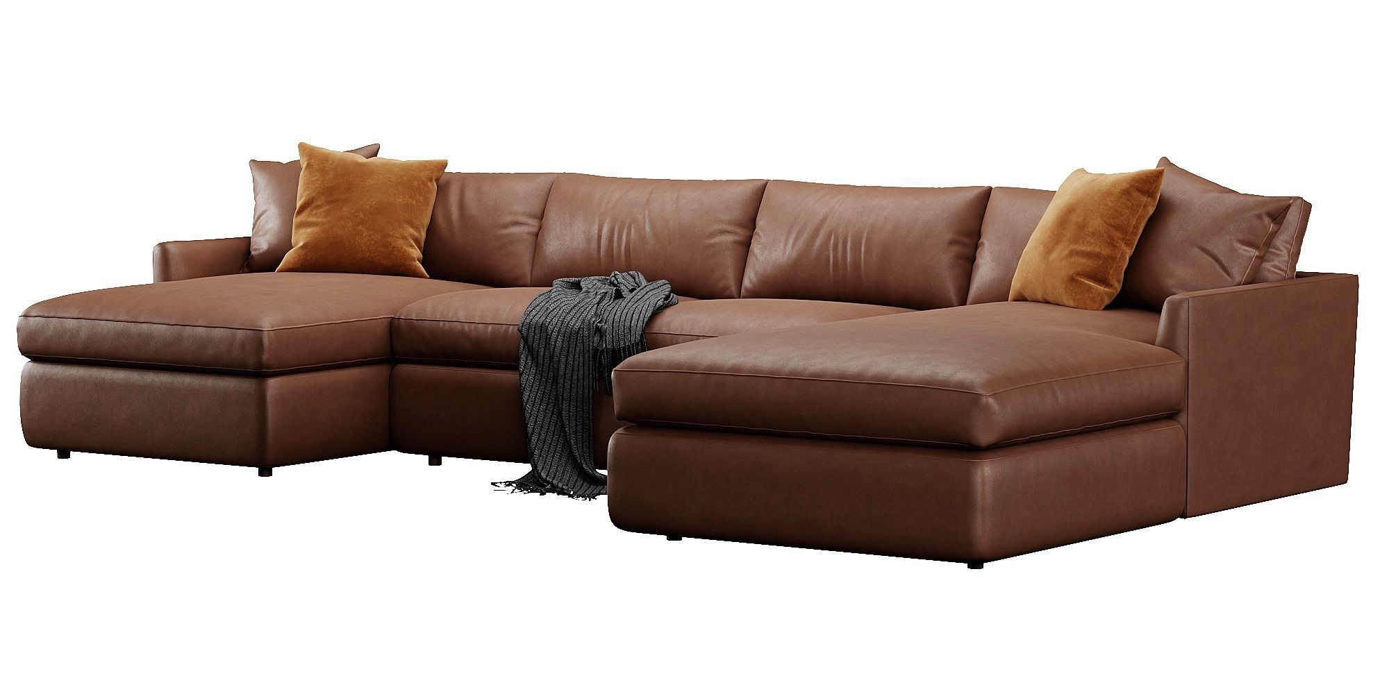 Crate and Barrel Lounge sofa 3D model_11