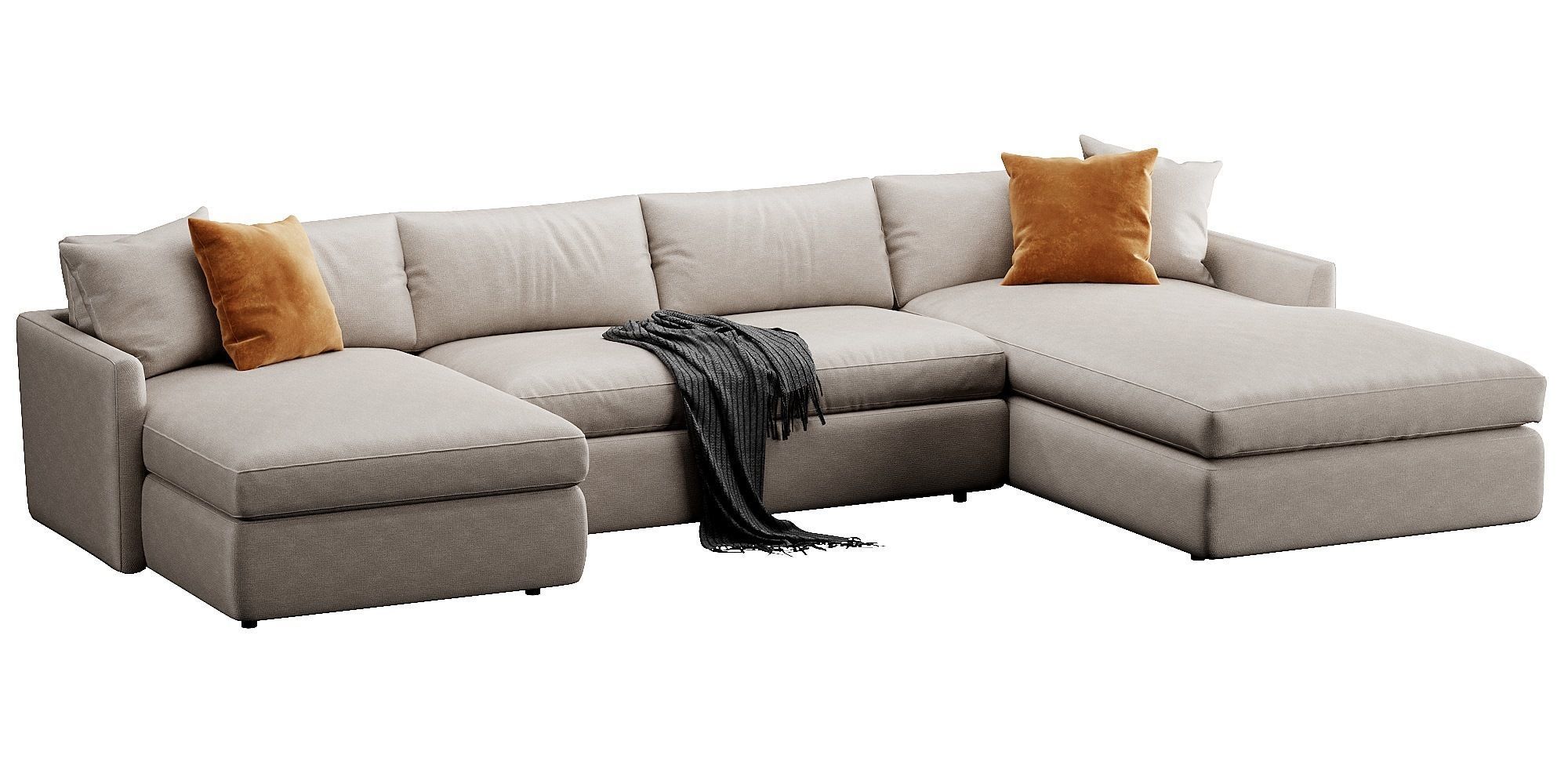 Crate and Barrel Lounge sofa 3D model_13