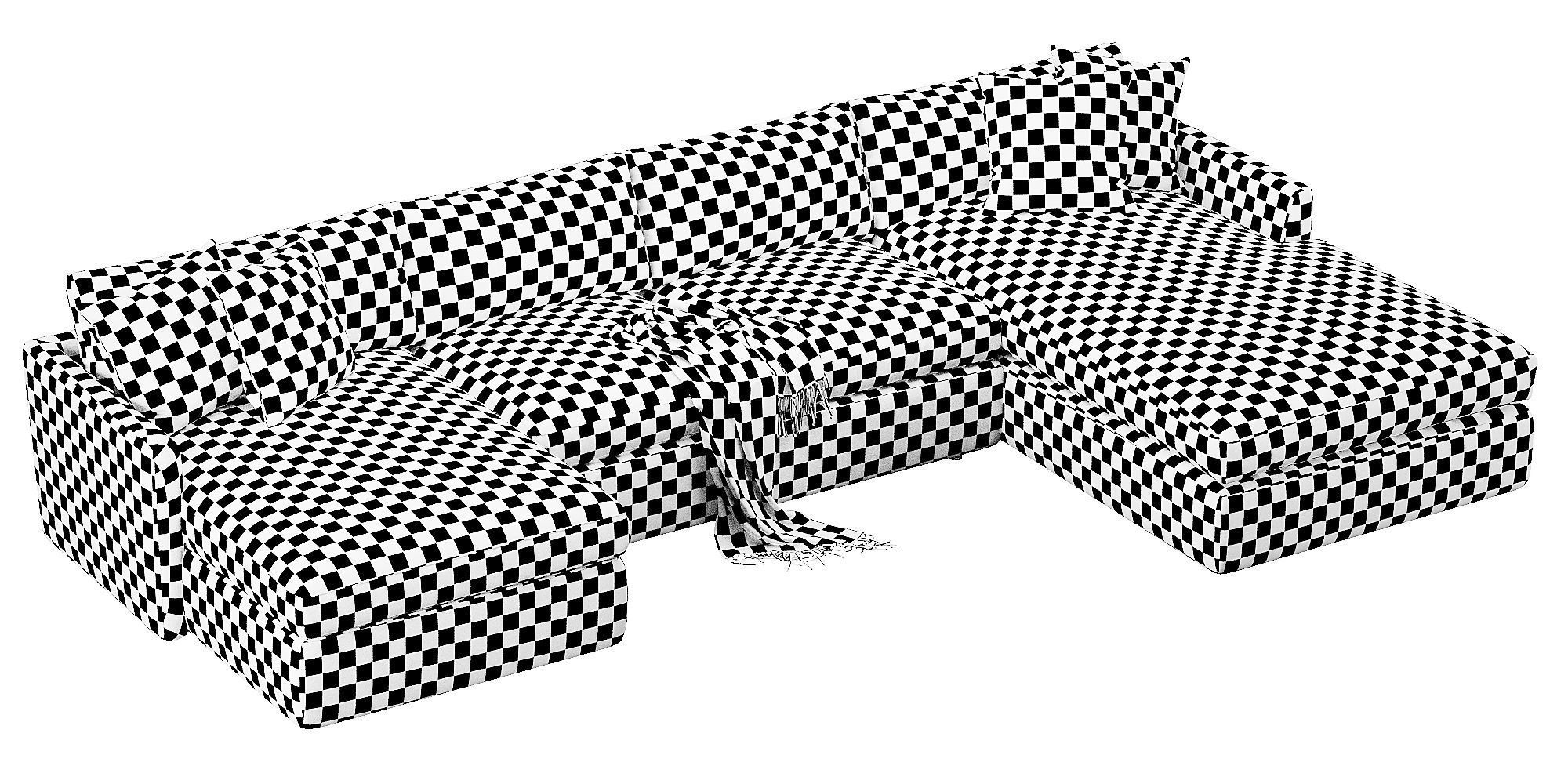 Crate and Barrel Lounge sofa 3D model_15