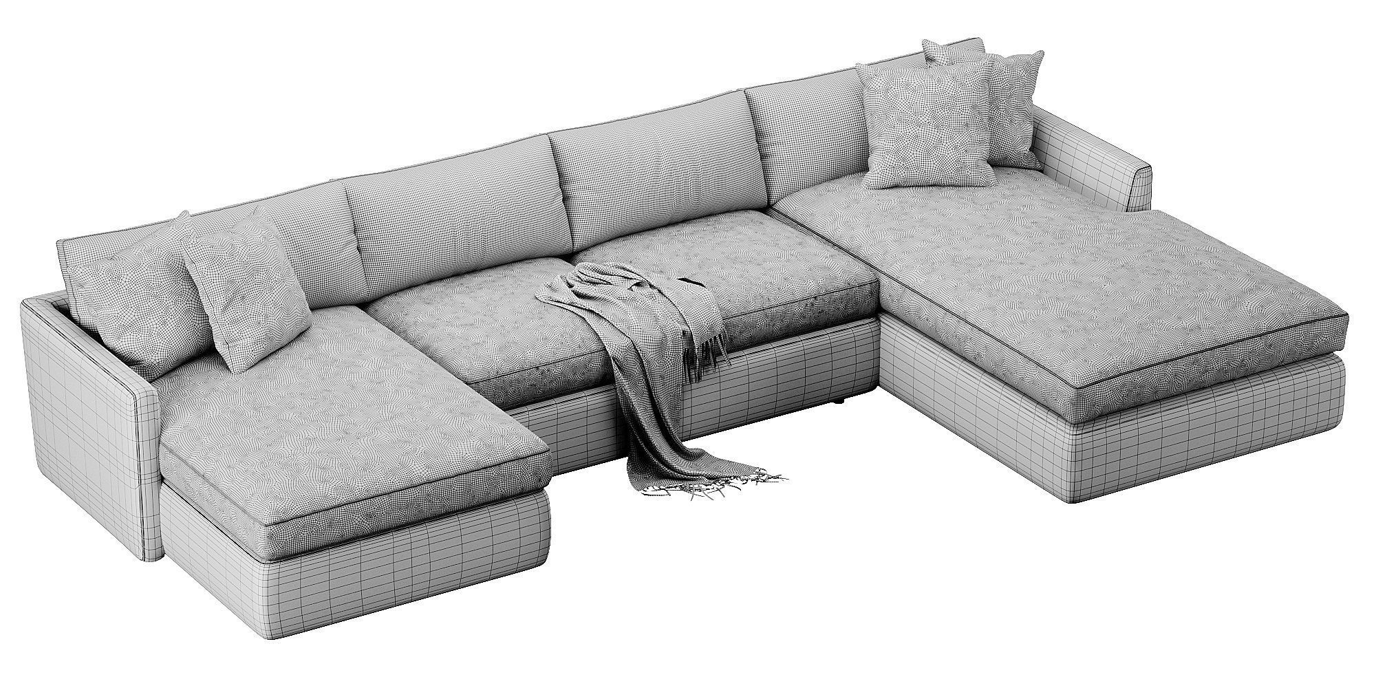 Crate and Barrel Lounge sofa 3D model_5