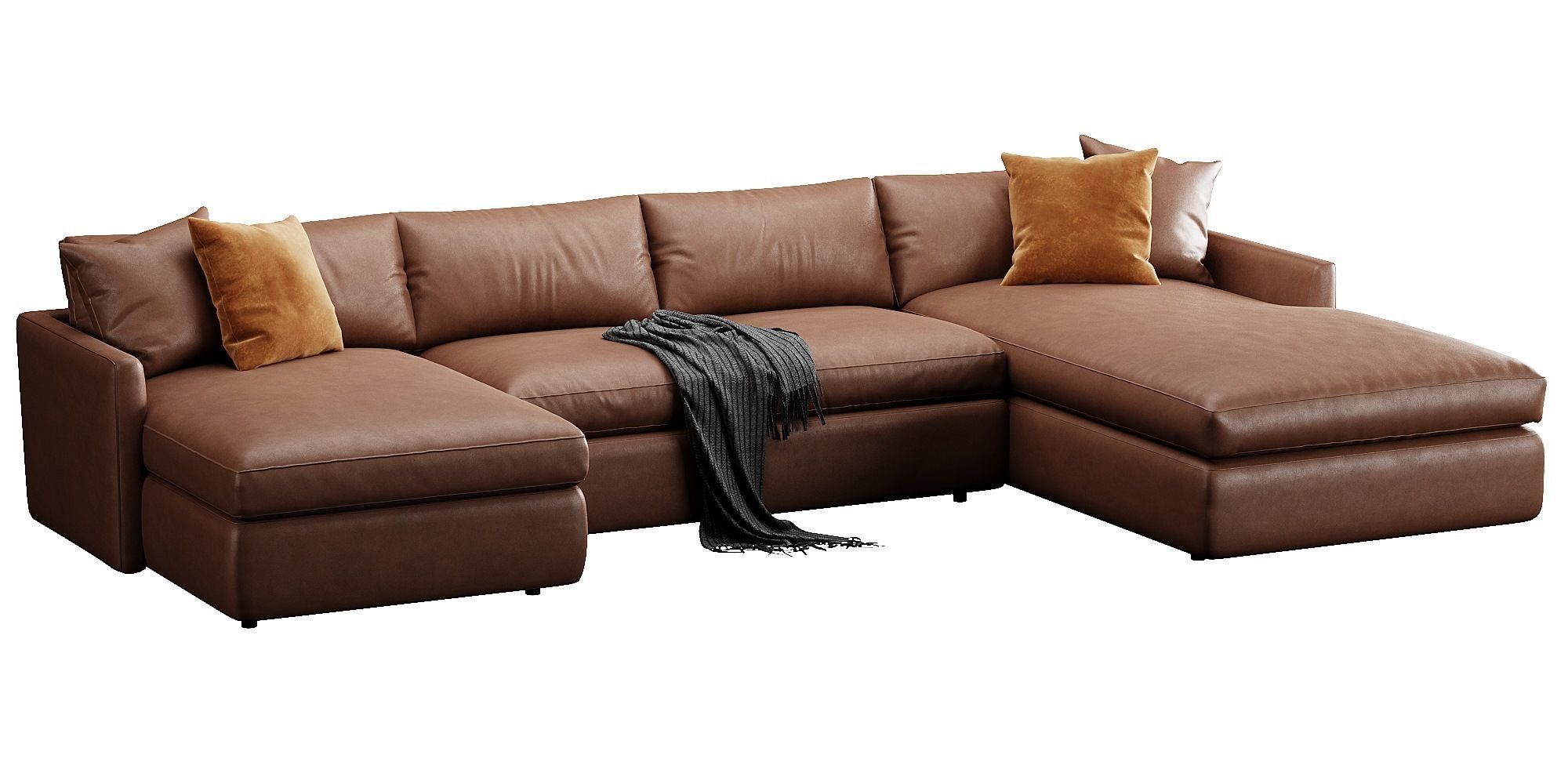 Crate and Barrel Lounge sofa 3D model_9