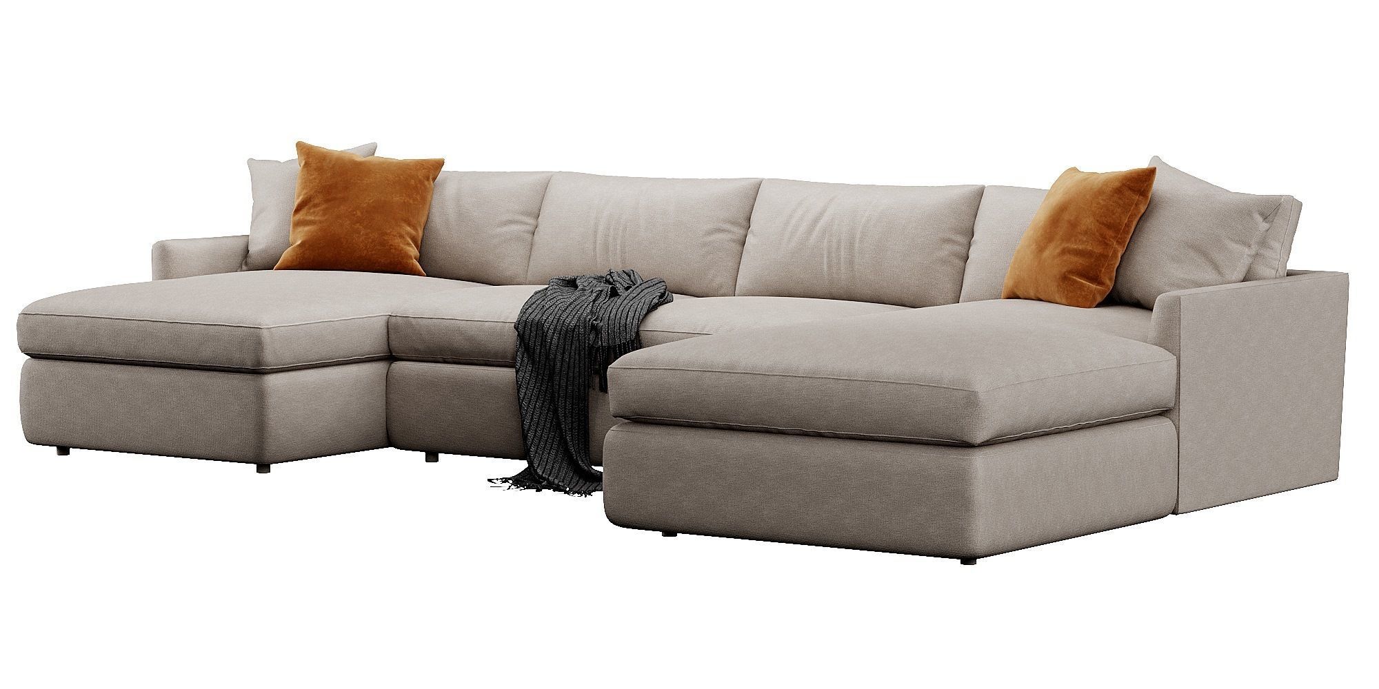 Crate and Barrel Lounge sofa 3D model_7