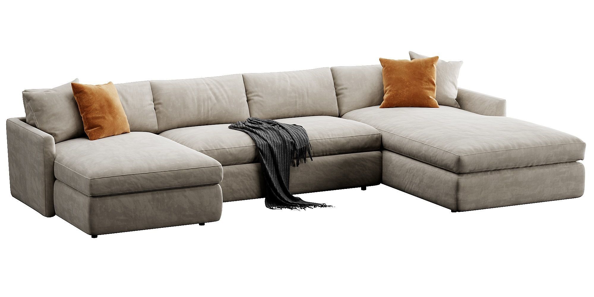 Crate and Barrel Lounge sofa 3D model_4