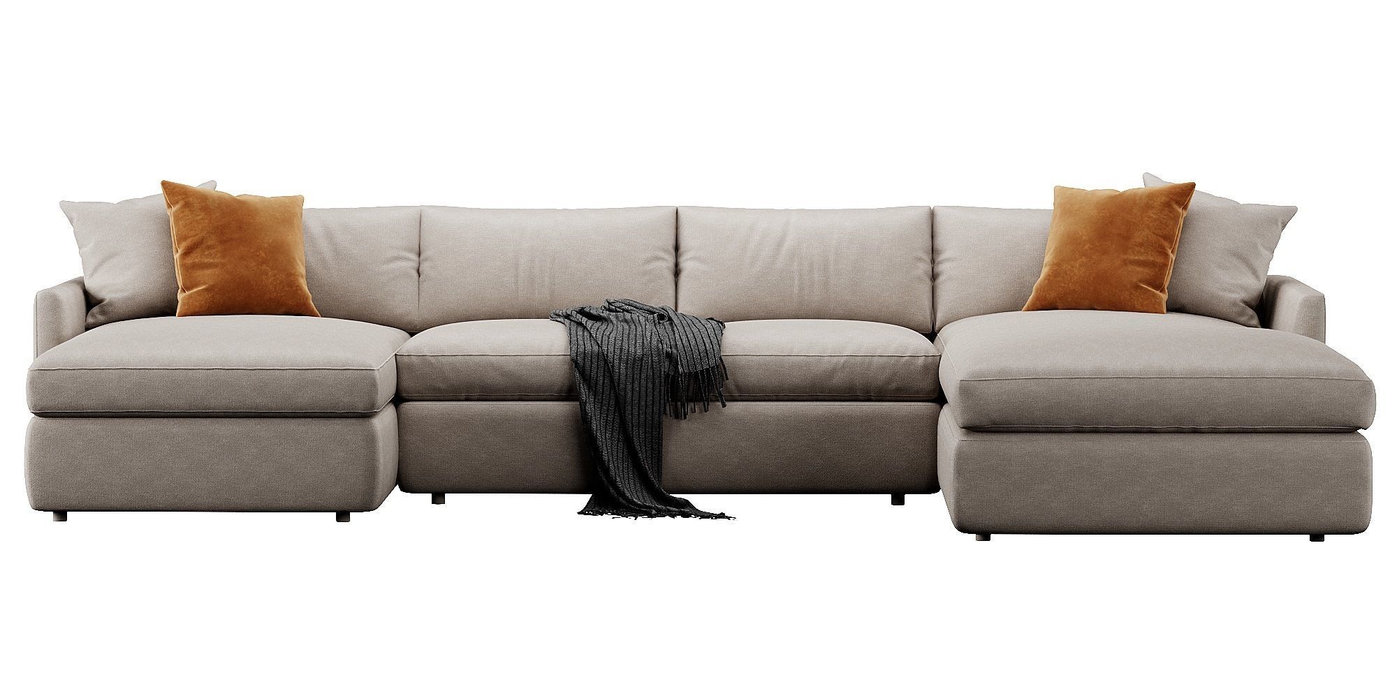 Crate and Barrel Lounge sofa 3D model_10