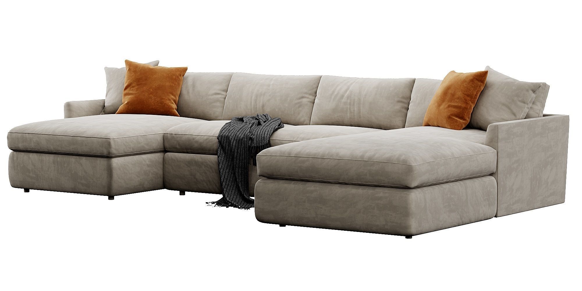 Crate and Barrel Lounge sofa 3D model_12