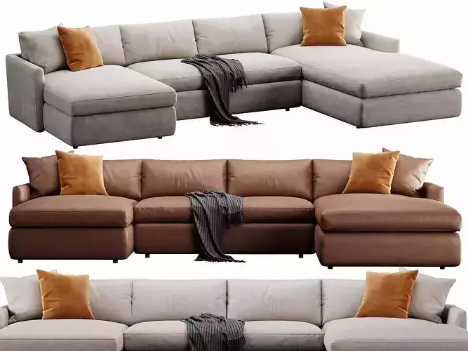 Crate and Barrel Lounge sofa 3D model