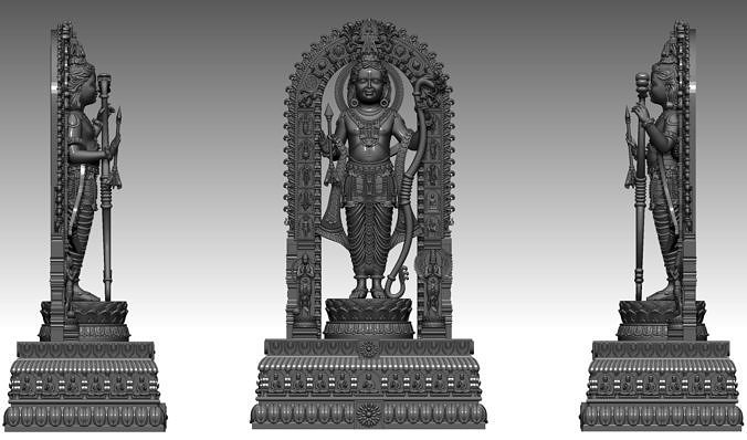 RAM LALLA STL 3D MODEL 4K QUALITY ORIGINAL WITH BASE FILE 3D model