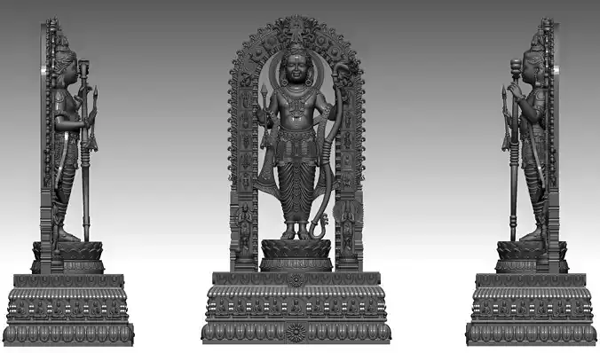 RAM LALLA STL 3D MODEL 4K QUALITY ORIGINAL WITH BASE FILE